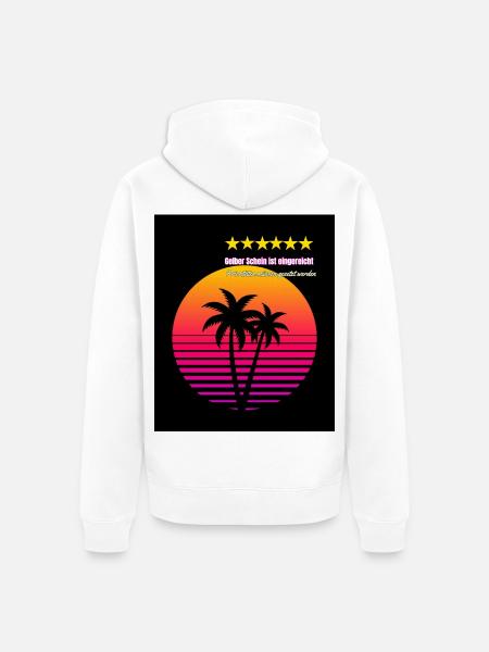 GT6 Krankenscheinshirt - Unisex Premium Bio Zip Hoodie - Weiß