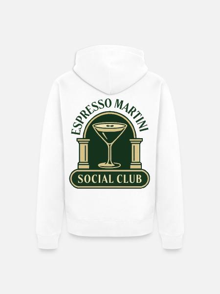 Espresso Martini Social Club  - Unisex Premium Bio Zip Hoodie - Weiß
