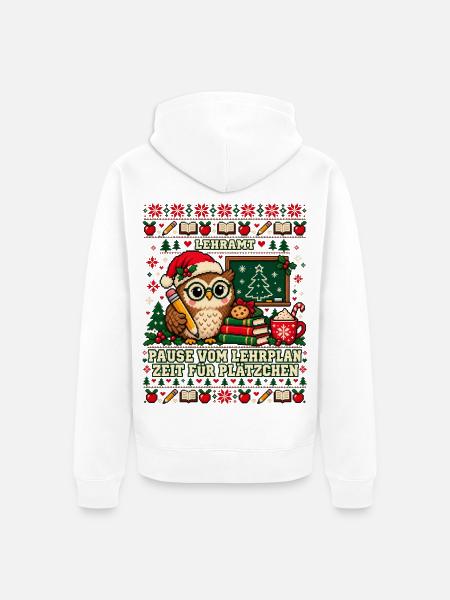 Lehramt - Pause vom Lehrplan - Unisex Premium Bio Zip Hoodie - Weiß