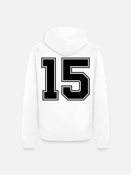 15 - Unisex Premium Bio Zip Hoodie - Weiß