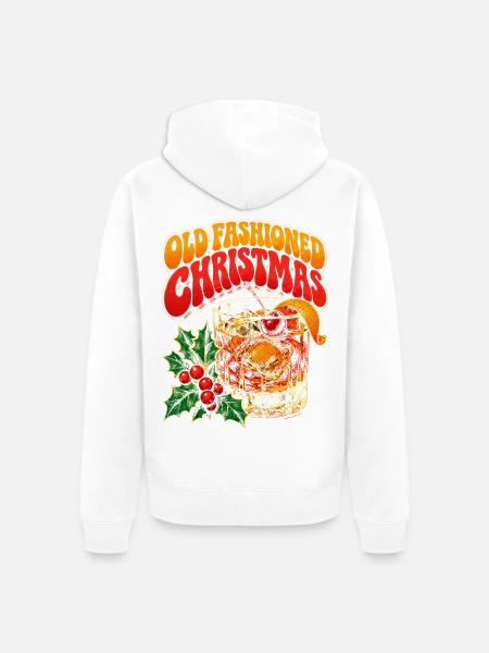 Old Fashioned Christmas Cocktail - Unisex Premium Bio Zip Hoodie - Weiß