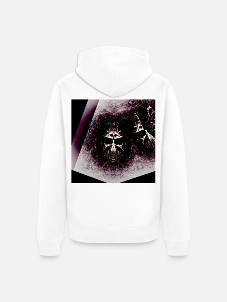 Creepy Guy - Unisex Premium Bio Zip Hoodie - Weiß