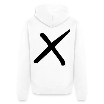 Croix élégante - Veste à capuche bio Premium Unisexe - blanc - Dos - Thijin (182cm)