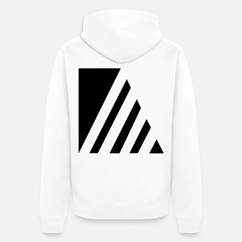 Rayures élégantes - Veste à capuche bio Premium Unisexe - blanc