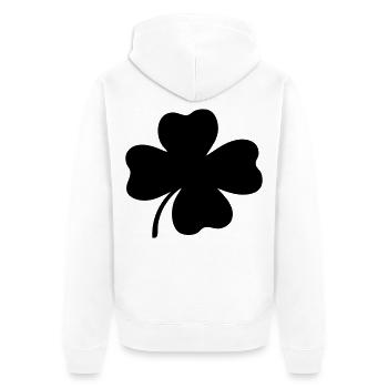 Trèfle à quatre feuilles - Veste à capuche bio Premium Unisexe - blanc - Dos - Thijin (182cm)