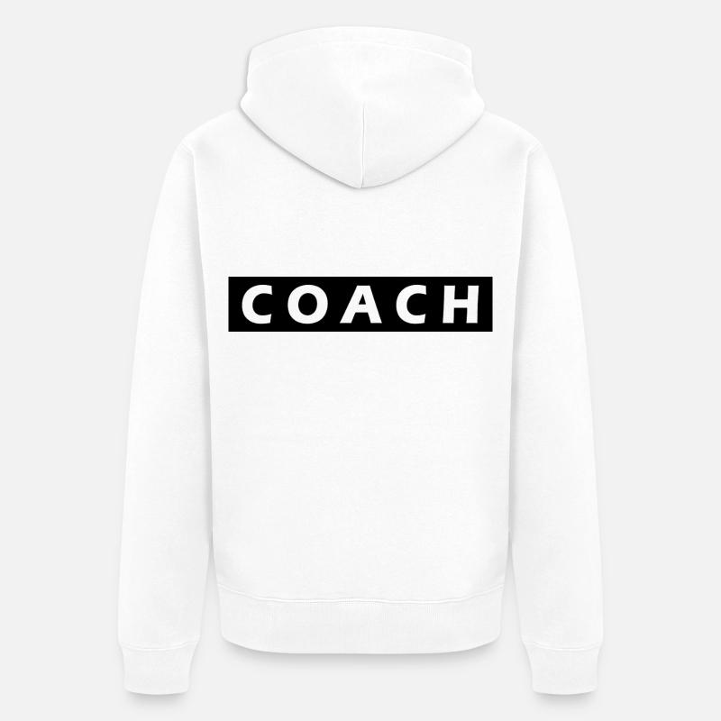 COACH - Veste à capuche bio Premium Unisexe - blanc