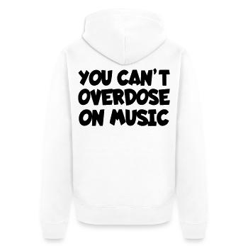 On n’en a jamais assez de musique # - Veste à capuche bio Premium Unisexe - blanc - Dos - Thijin (182cm)
