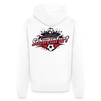 Schweinfurt Football Fan Merchandise Football Fan - Unisex Premium Organic Zip Hoodie - white - Back - Thijin (182cm)
