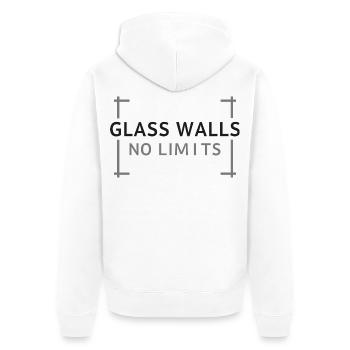 Glass Walls No Limits Padel Tennis Court Look - Unisex Premium Organic Zip Hoodie - white - Back - Thijin (182cm)