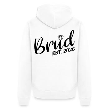 Mariée suédoise 2026 - Veste à capuche bio Premium Unisexe - blanc - Dos - Thijin (182cm)