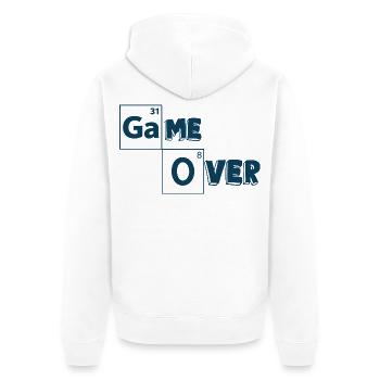 Game over games shirt - Unisex Premium Organic Zip Hoodie - white - Back - Thijin (182cm)