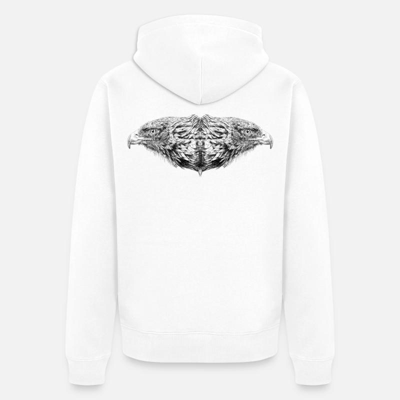Double eagle - Veste à capuche bio Premium Unisexe - blanc