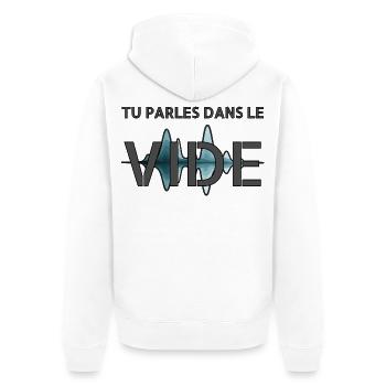 L'invisible. - Veste à capuche bio Premium Unisexe - blanc - Dos - Thijin (182cm)