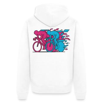 Vélo de route Vélo Vélo Sport Vélo VTT - Veste à capuche bio Premium Unisexe - blanc - Dos - Thijin (182cm)