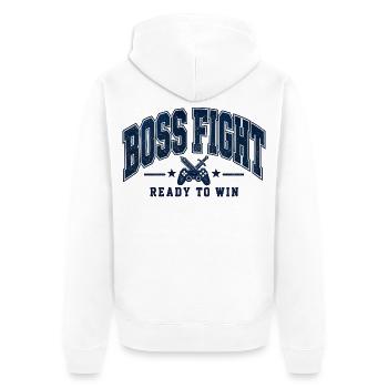 Final Battle Gaming - Unisex Premium Bio Zip Hoodie - Weiß - Hinten - Thijin (182cm)