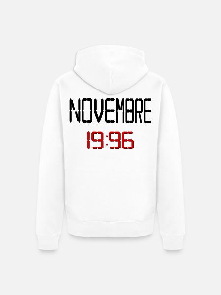 Geburtstag, November 1996 Englisch - Unisex Premium Bio Zip Hoodie - Weiß