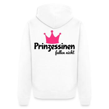 lustig - Unisex Premium Bio Zip Hoodie - Weiß - Hinten - Thijin (182cm)