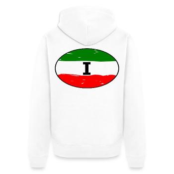 Autocollants Italie - Veste à capuche bio Premium Unisexe - blanc - Dos - Thijin (182cm)