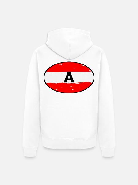 A im Kunstdruck Österreich - Unisex Premium Bio Zip Hoodie - Weiß