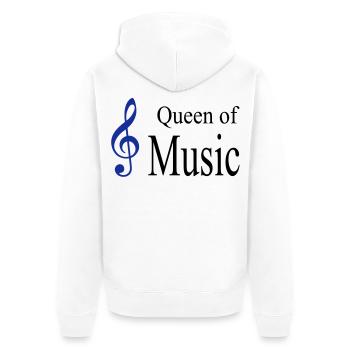 musik - Unisex Premium Bio Zip Hoodie - Weiß - Hinten - Thijin (182cm)