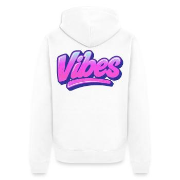 Lettrage Vibes - Veste à capuche bio Premium Unisexe - blanc - Dos - Thijin (182cm)