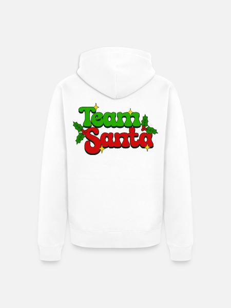 Weihnachtsmann Geschenkidee für festliche Stimmung - Unisex Premium Bio Zip Hoodie - Weiß