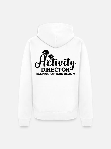 Activity Director Blumen - Unisex Premium Bio Zip Hoodie - Weiß