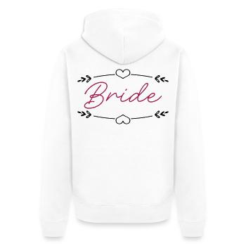 Bride - Unisex Premium Organic Zip Hoodie - white - Back - Thijin (182cm)