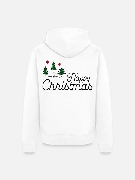 Weihnachtsdesign für Weihnachtsgeschenke - Unisex Premium Bio Zip Hoodie - Weiß