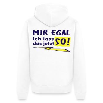 JE M’EN FICHE - JE VAIS LAISSER ÇA COMME ÇA MAINTENANT ! - Veste à capuche bio Premium Unisexe - blanc - Dos - Thijin (182cm)