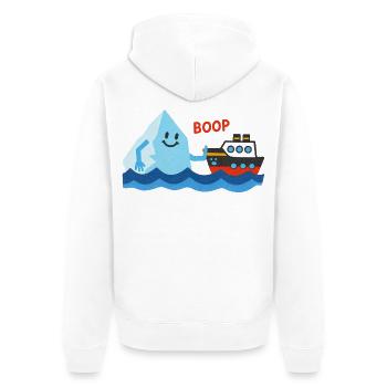 Freundlicher Eisberg stupst ein Schiff - Veste à capuche bio Premium Unisexe - blanc - Dos - Thijin (182cm)