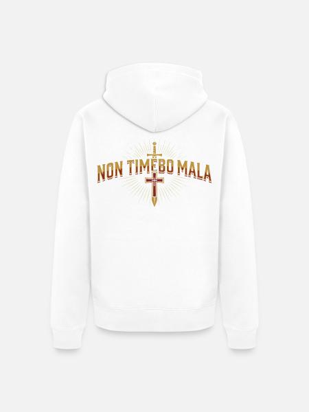 Non Timebo Mala - Unisex Premium Bio Zip Hoodie - Weiß