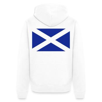 Schottland-Flagge - Unisex Premium Bio Zip Hoodie - Weiß - Hinten - Thijin (182cm)