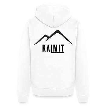 Bergsilhouette Minimaler Gipfel - Unisex Premium Bio Zip Hoodie - Weiß - Hinten - Thijin (182cm)