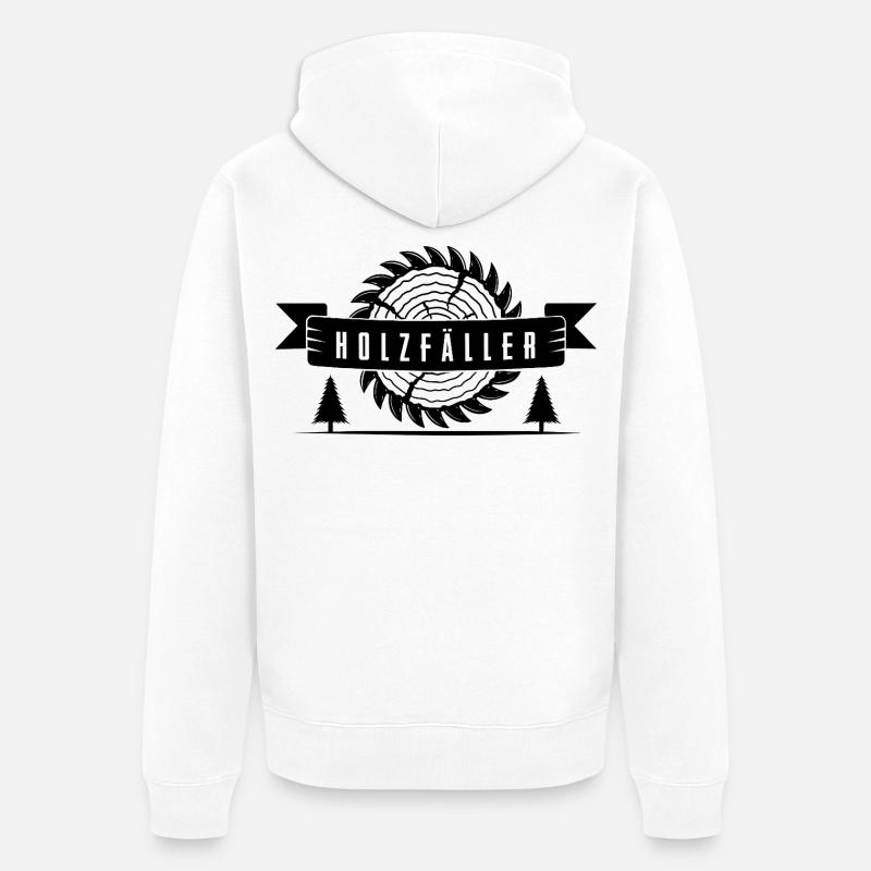 bûcheron - Veste à capuche bio Premium Unisexe - blanc