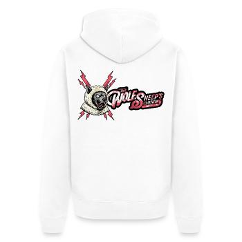 Wolf im Schafspelz Vintage Punk - Unisex Premium Bio Zip Hoodie - Weiß - Hinten - Thijin (182cm)