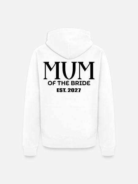 Mutter der Braut 2027 - Unisex Premium Bio Zip Hoodie - Weiß