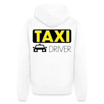Taxi driver - Unisex Premium Organic Zip Hoodie - white - Back - Thijin (182cm)