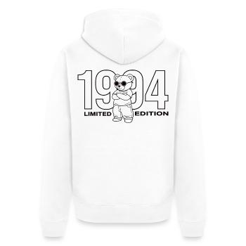 Édition limitée de l’Ours d’anniversaire 2004 - Veste à capuche bio Premium Unisexe - blanc - Dos - Thijin (182cm)