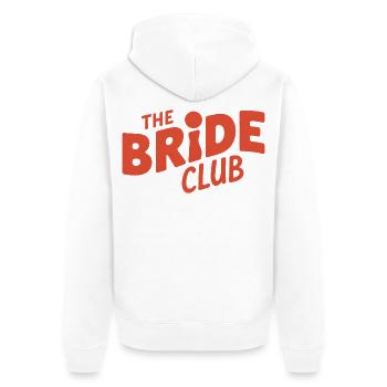 The Brides' Club Hochzeits-Junggesellinnenabschiedsmädchen - Unisex Premium Bio Zip Hoodie - Weiß - Hinten - Thijin (182cm)