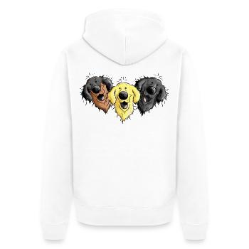 Hovawart Chiens - Veste à capuche bio Premium Unisexe - blanc - Dos - Thijin (182cm)