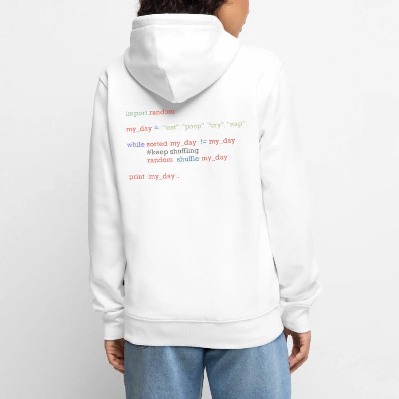 Lustiger Python-Code über den Alltag, Baby Unisex Premium Bio Zip Hoodie