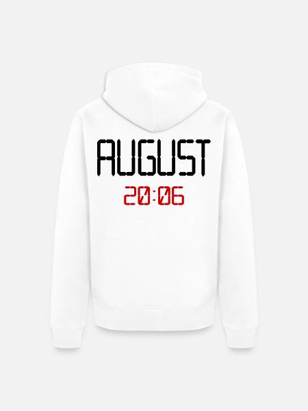 August 2006, 20th birthday - Unisex Premium Organic Zip Hoodie - white