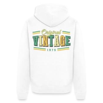51. Geburtstag Original Vintage 1975 Retro - Unisex Premium Bio Zip Hoodie - Weiß - Hinten - Thijin (182cm)