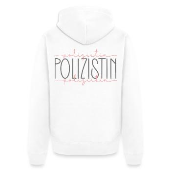 Polizistin Geschenk Polizei Beamtin Beruf - Unisex Premium Bio Zip Hoodie - Weiß - Hinten - Thijin (182cm)