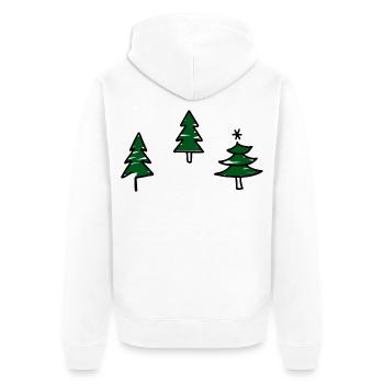 Design pour Noël - Veste à capuche bio Premium Unisexe - blanc - Dos - Thijin (182cm)