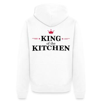 Men's Cooking Apron - Unisex Premium Organic Zip Hoodie - white - Back - Thijin (182cm)