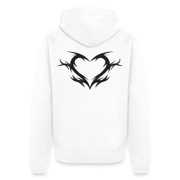 tribal coeur - Veste à capuche bio Premium Unisexe - blanc - Dos - Thijin (182cm)