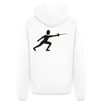Escrimeur - Veste à capuche bio Premium Unisexe - blanc - Dos - Thijin (182cm)