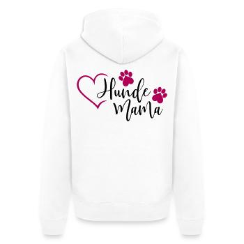 Hund Hunde Mama - Unisex Premium Bio Zip Hoodie - Weiß - Hinten - Thijin (182cm)